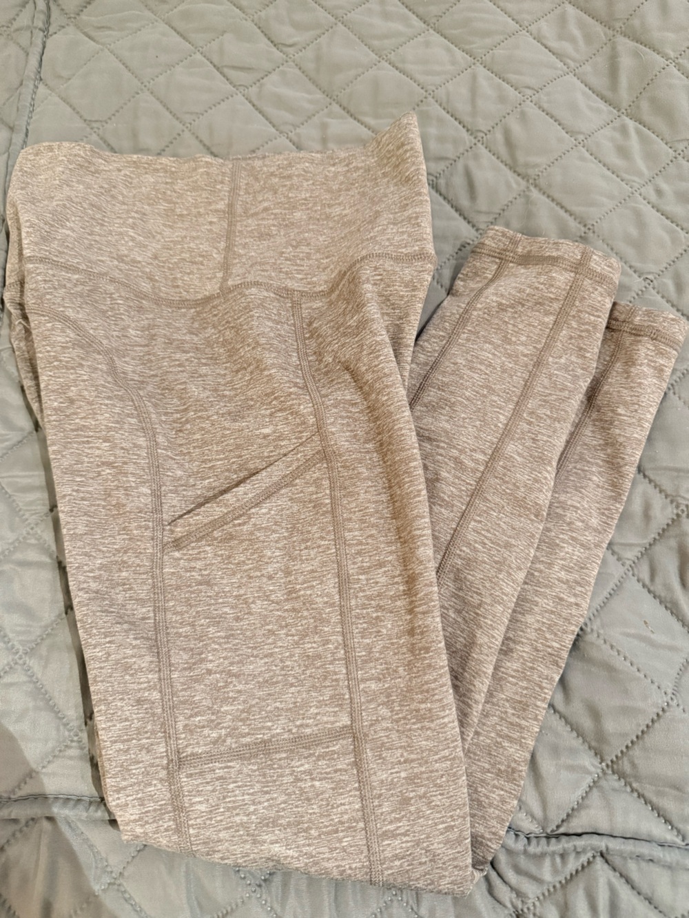 aerie Offeline Stretch Leggings in Heather Taupe